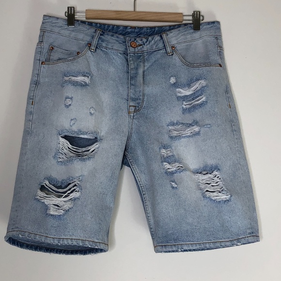 ASOS Other - ASOS Distressed Blue Jean Shorts -34 Waist